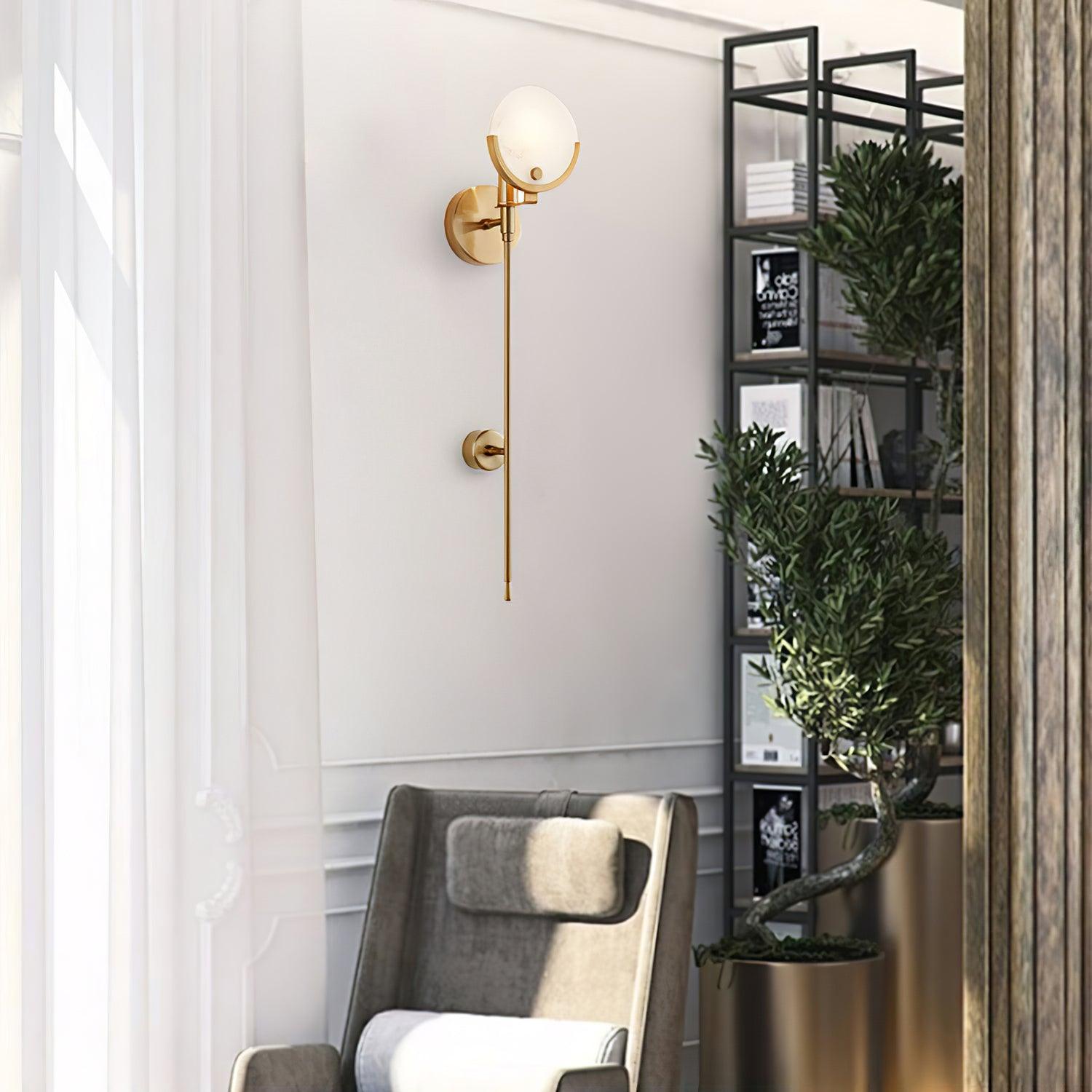 Aminex Sphere Alabaster Wall Light