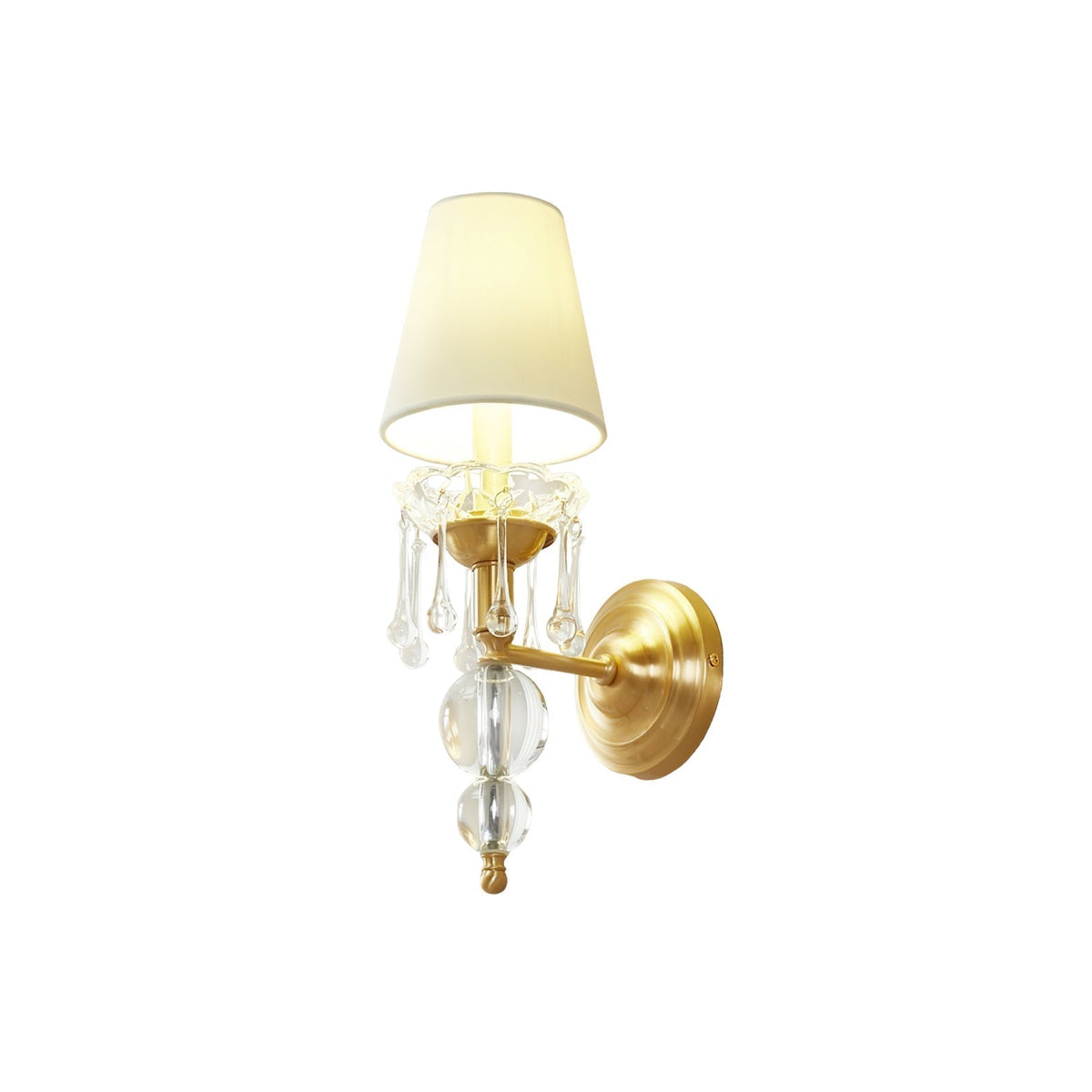 Qvistuvyh Postmodern Luxury Fabric Crystal Wall Lamp