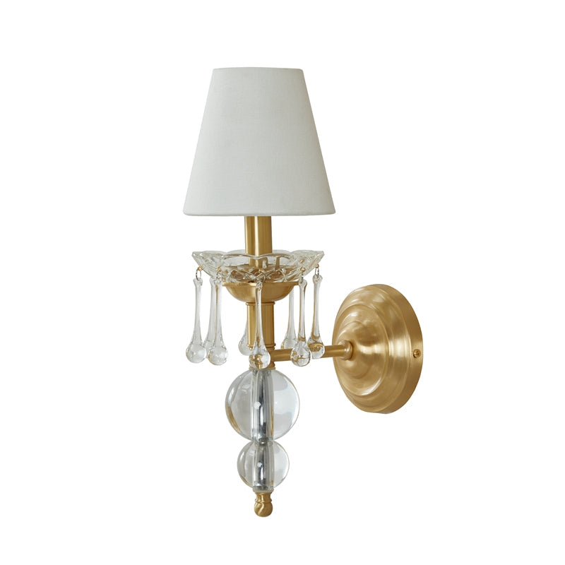 Qvistuvyh Postmodern Luxury Fabric Crystal Wall Lamp