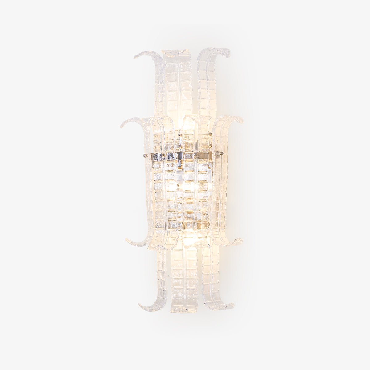 Celearia Wall Sconce Clear Murano Glass Panel Geometric
