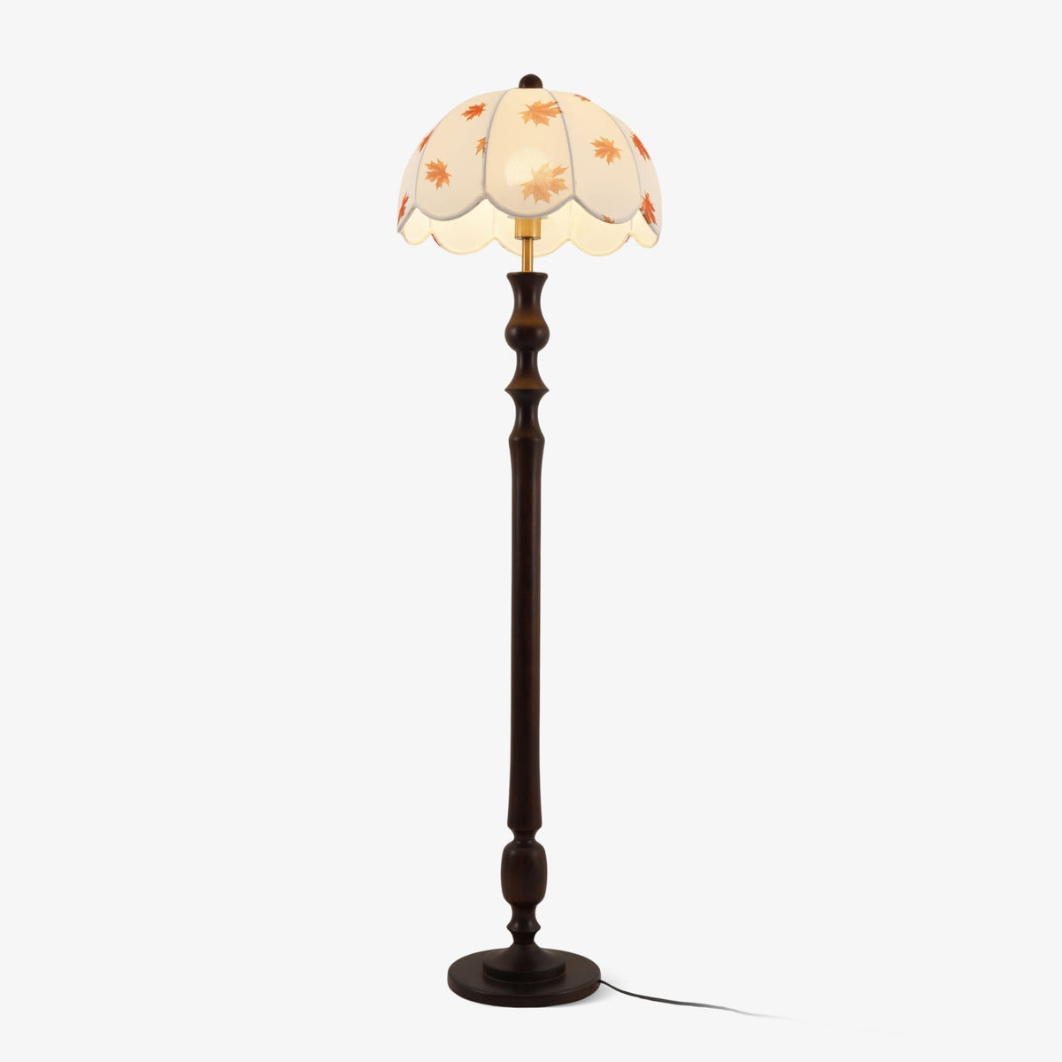 Mapler Wood Fabric Elegant Floor Lamp