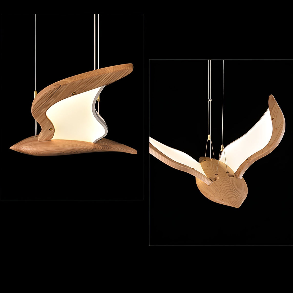 Lyvynia Organic Wood Pendant Light