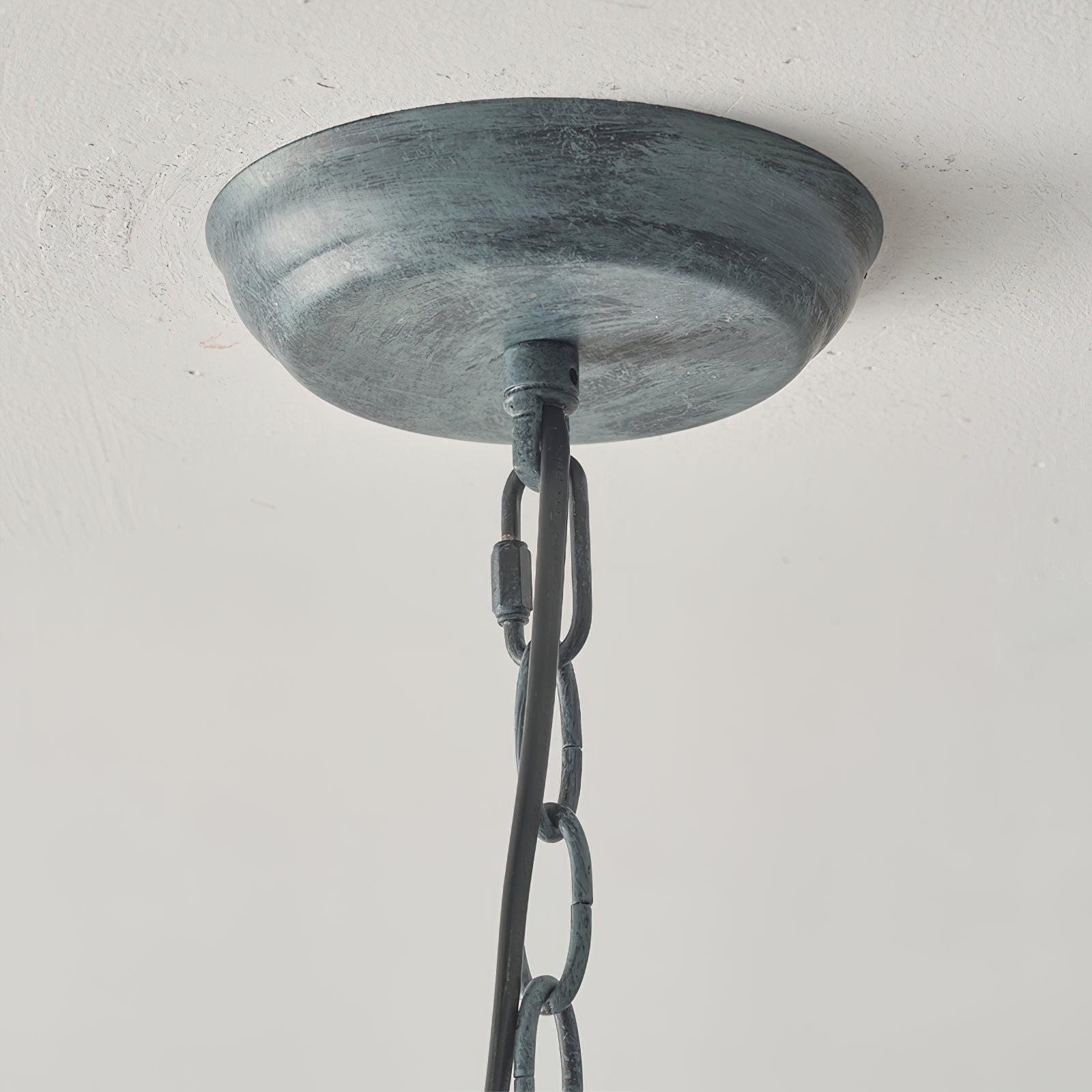 Tinduvyh Vintage Industrial Metal Glass Lantern Pendant Lamp