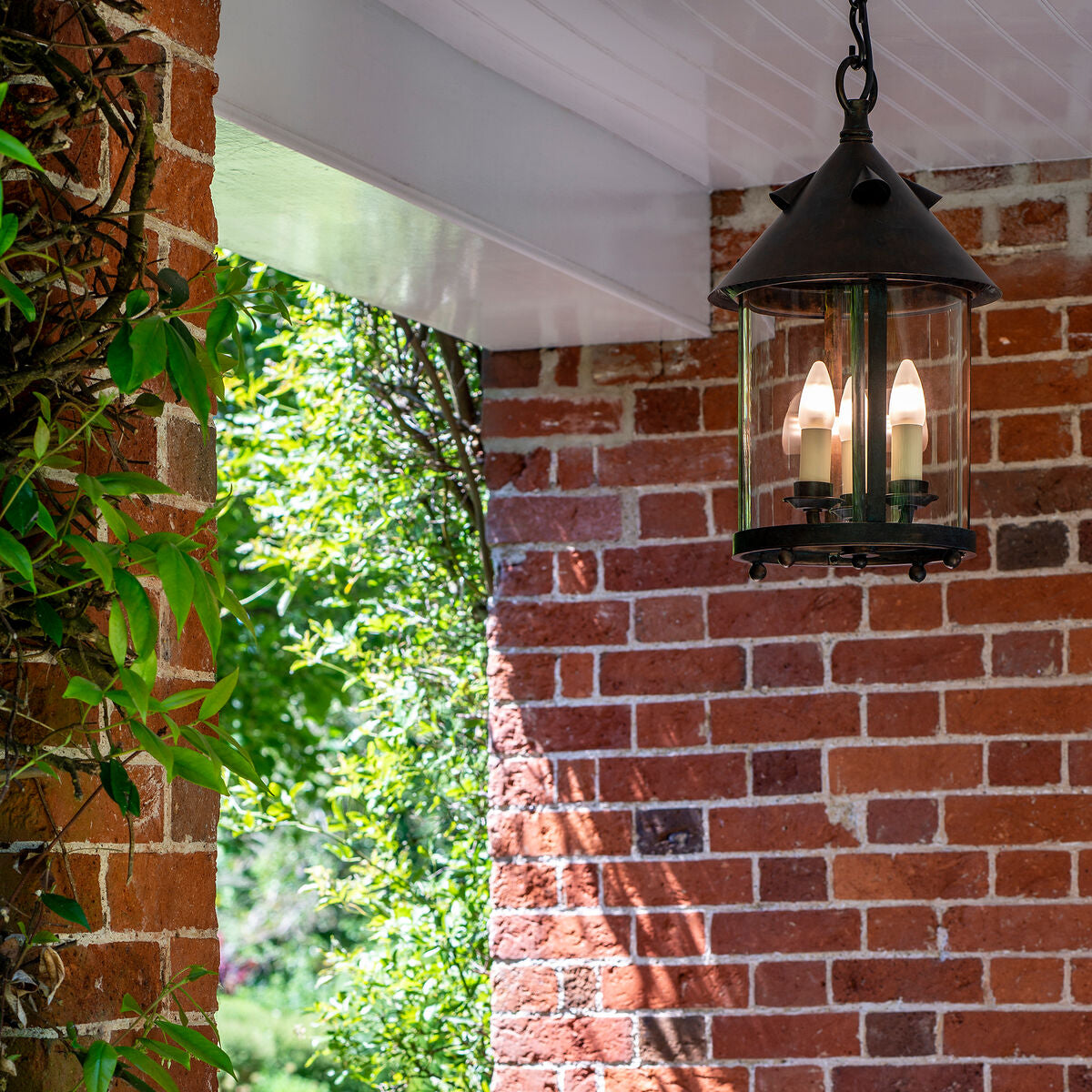 Tinduvyh Vintage Industrial Metal Glass Lantern Pendant Lamp
