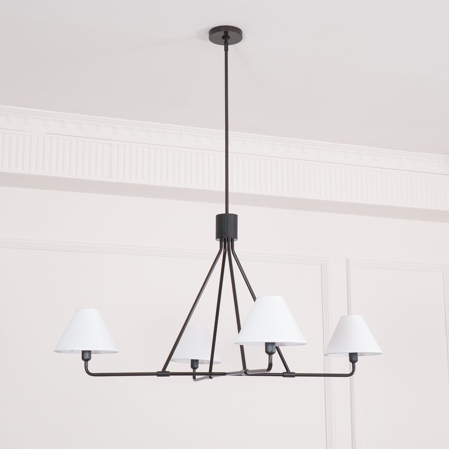 Vase Chandelier Cone Shade Minimalist