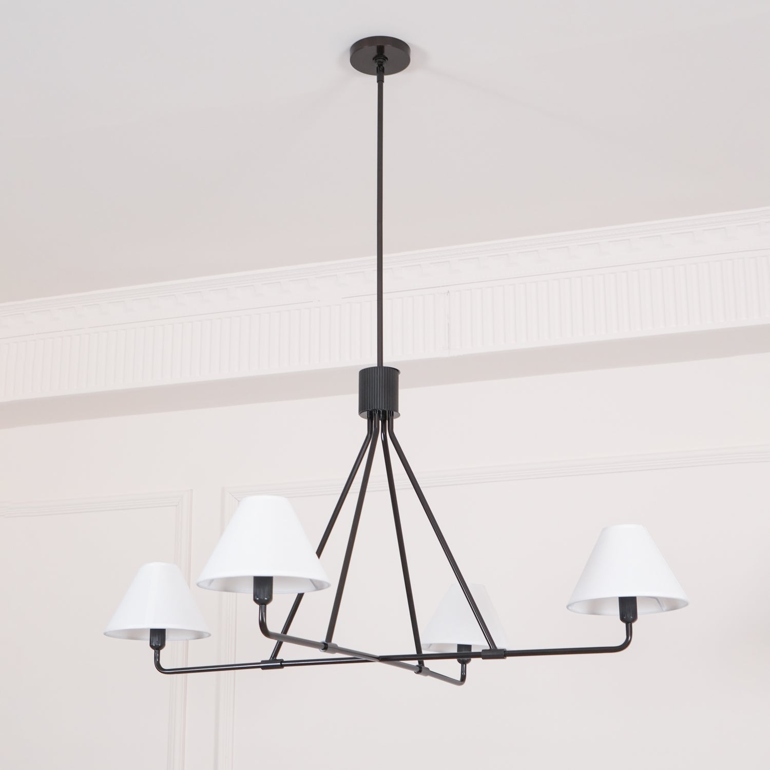 Vase Chandelier Cone Shade Minimalist