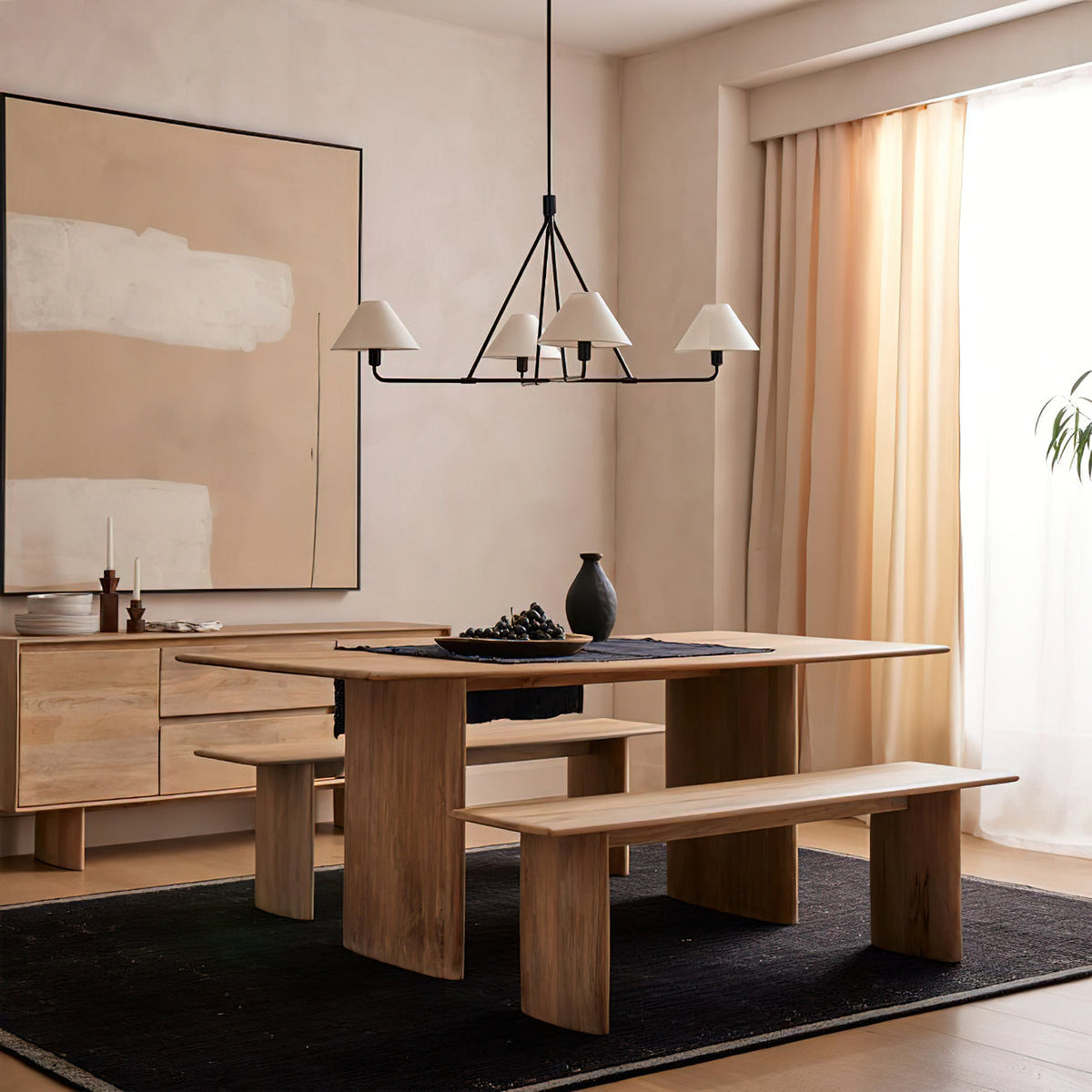 Vase Chandelier Cone Shade Minimalist
