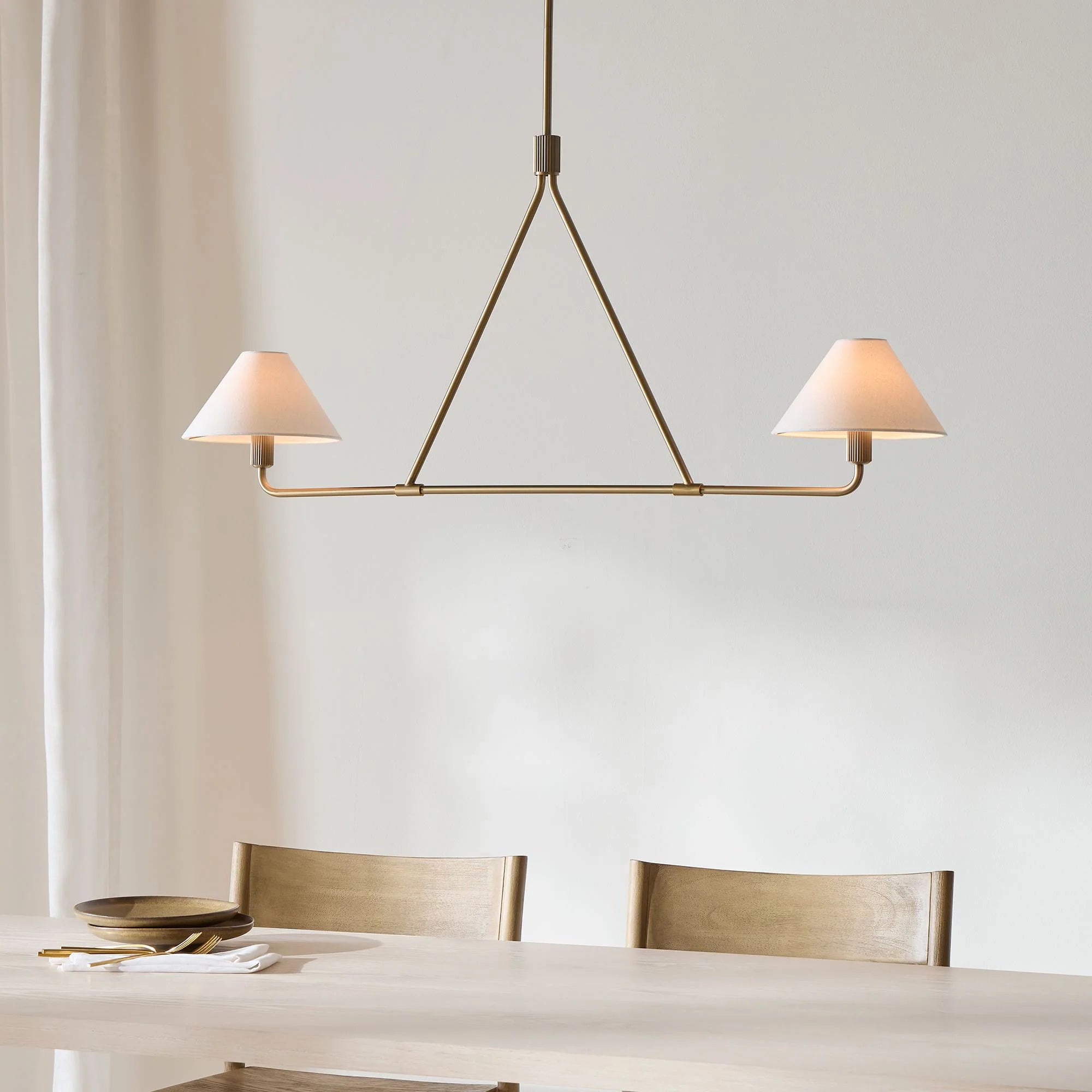 Vase Chandelier Cone Shade Minimalist