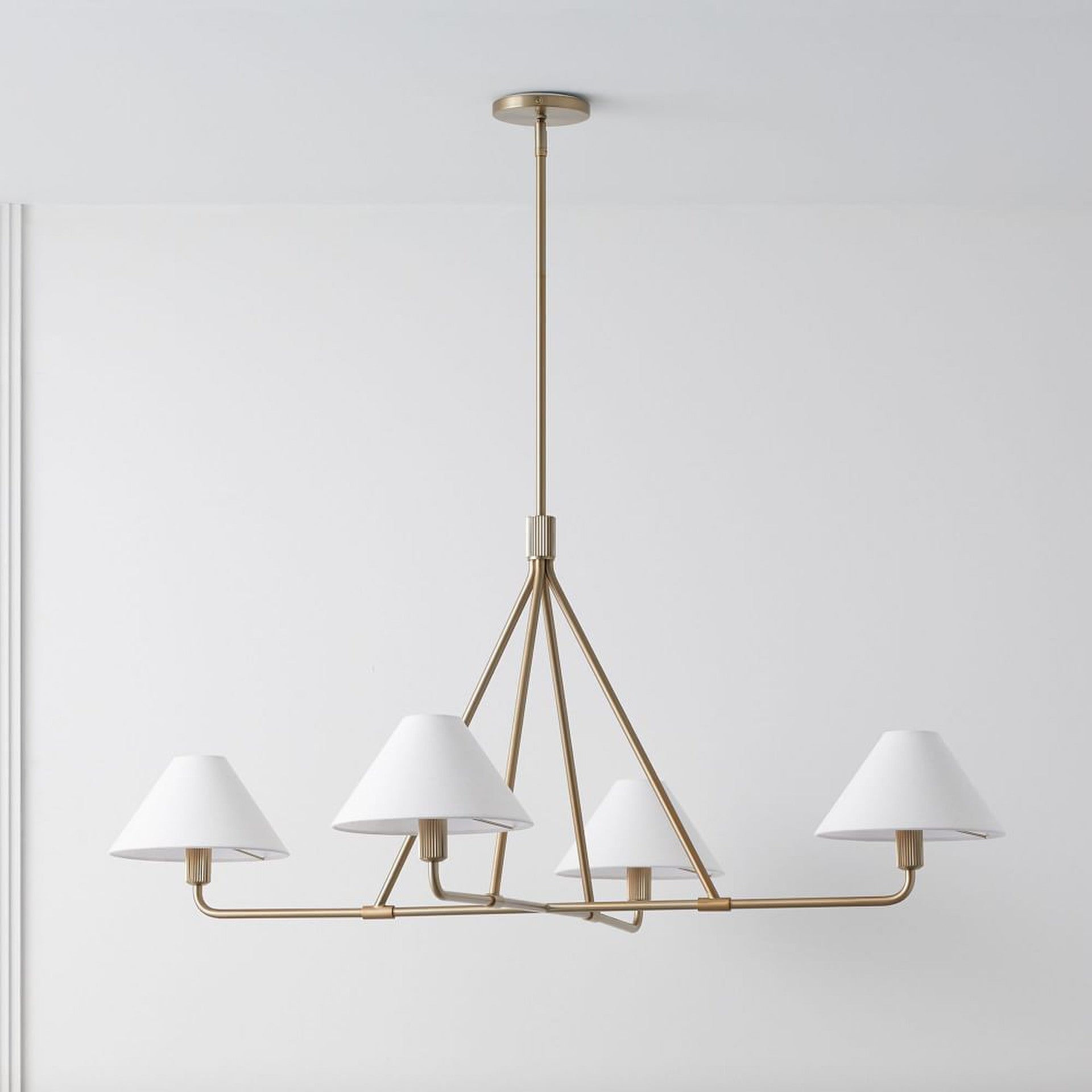 Vase Chandelier Cone Shade Minimalist
