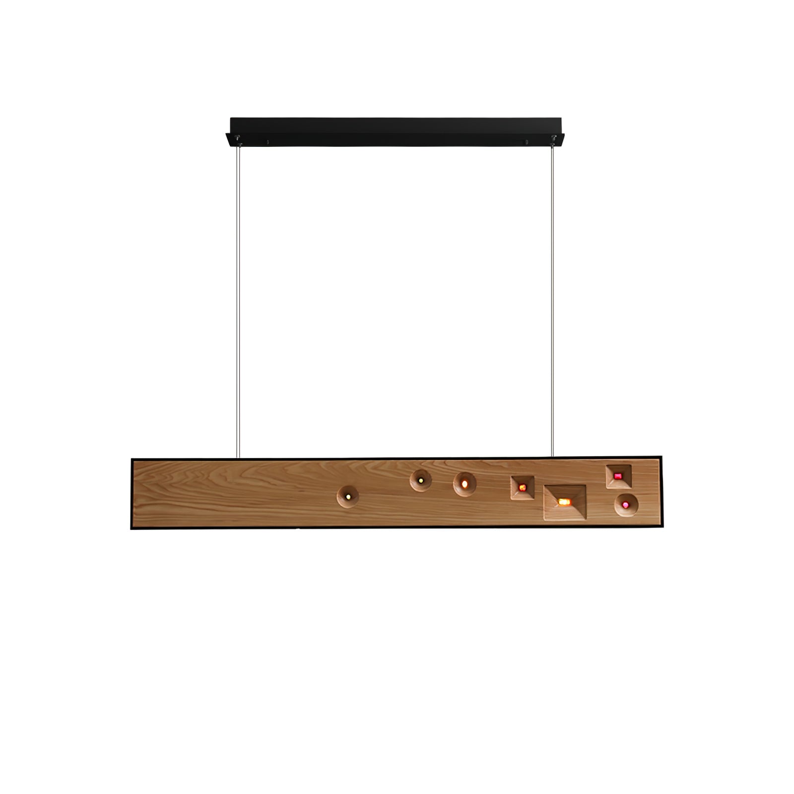 Elvorora Pendant Light Wood Gemstone Linear LED