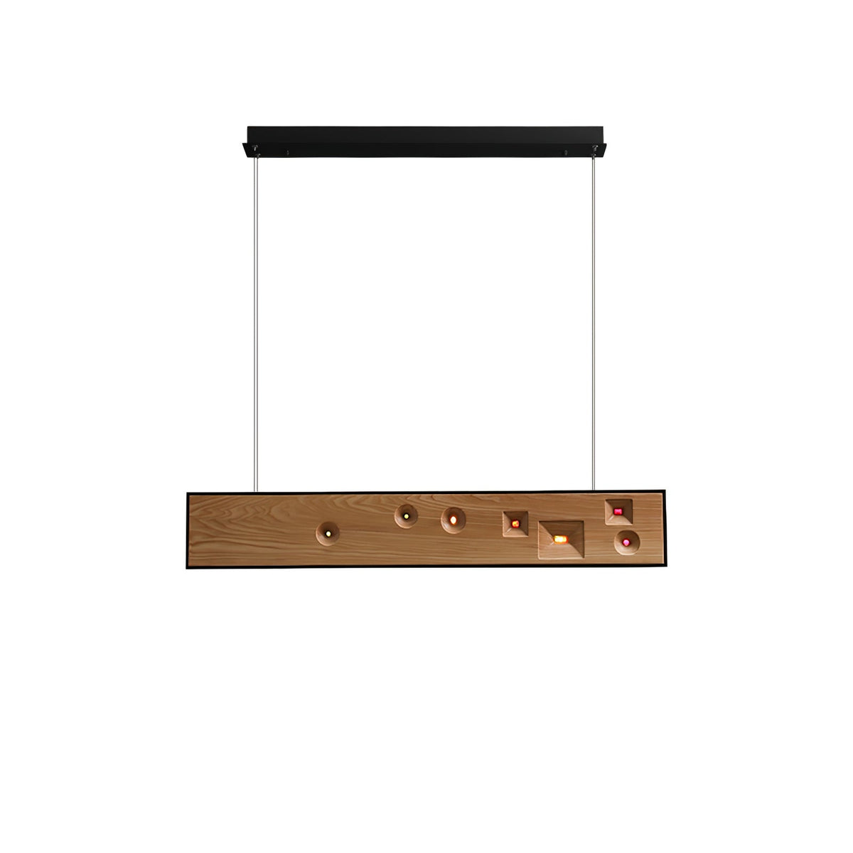 Elvorora Pendant Light Wood Gemstone Linear LED