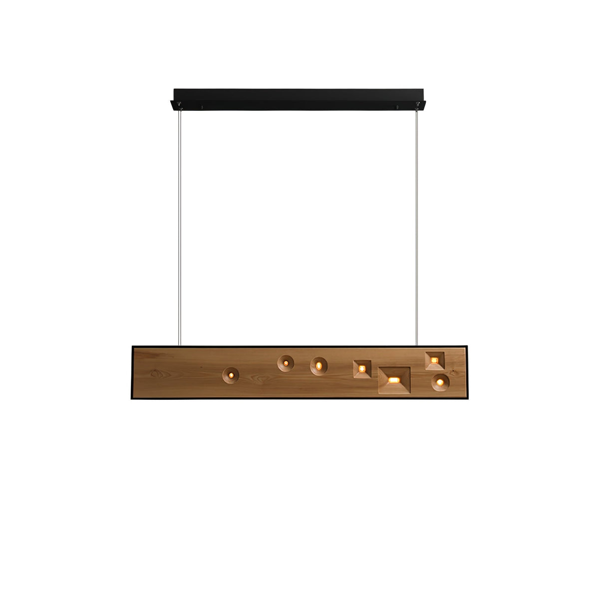 Elvorora Pendant Light Wood Gemstone Linear LED