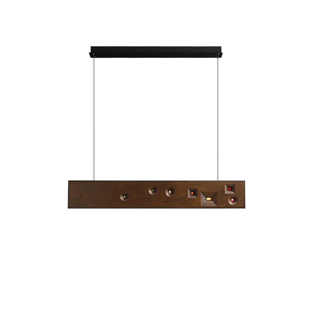 Elvorora Pendant Light Wood Gemstone Linear LED