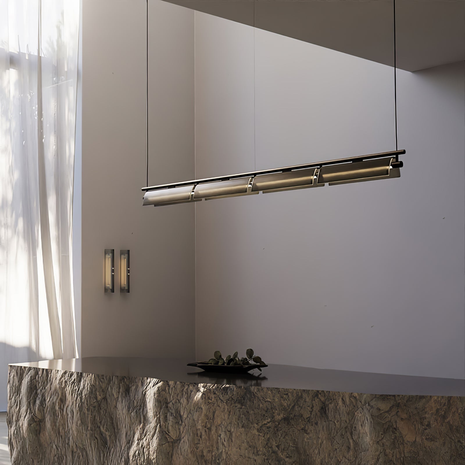 Veliian Chandelier Smoky Glass Modern