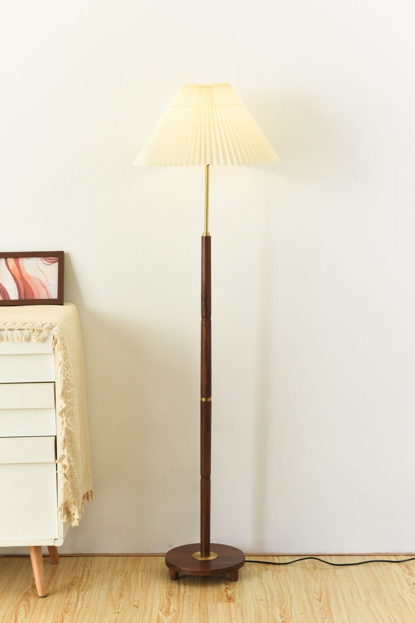 Haven Wood & Fabric Vintage Floor Lamp