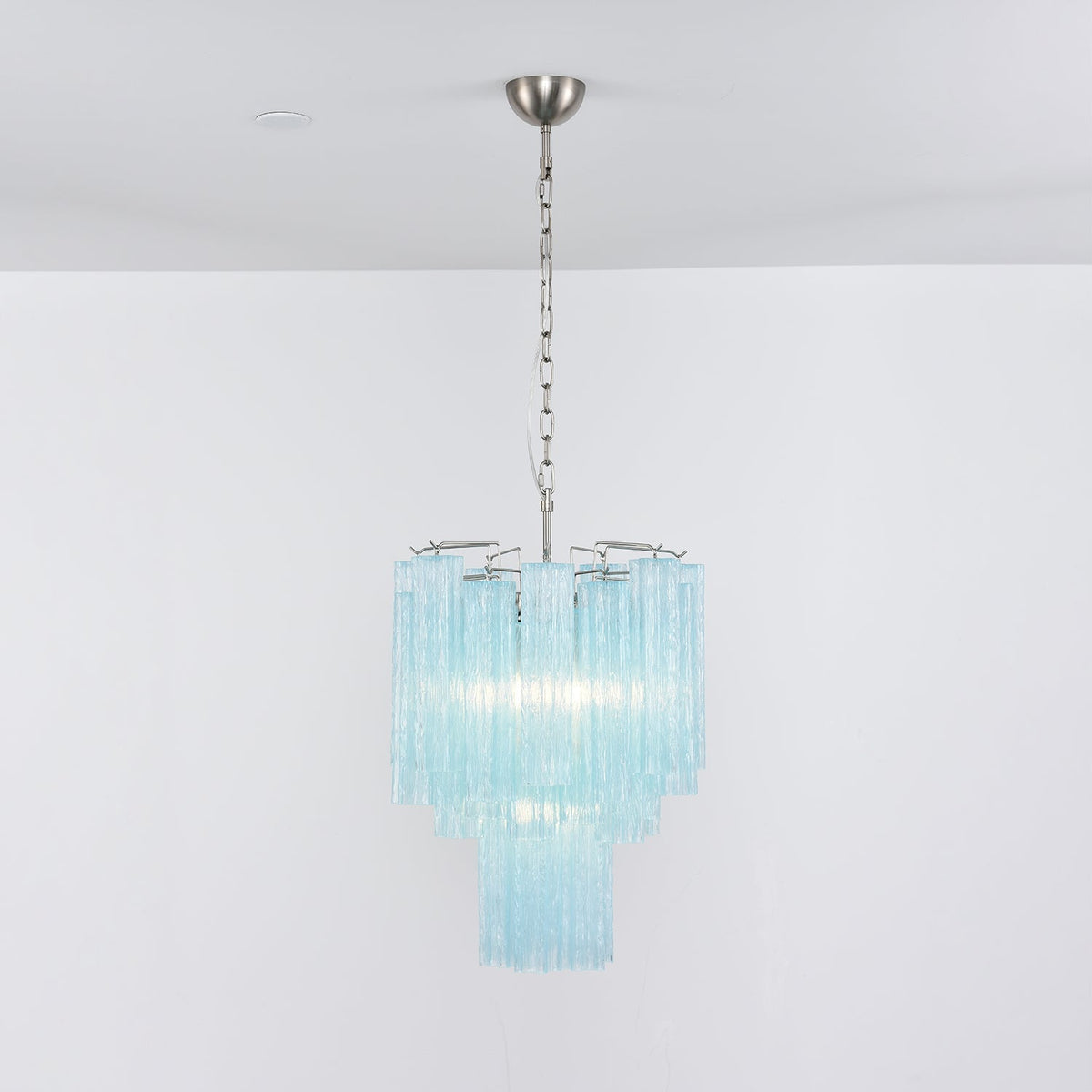 Celys Chandelier Azzura Murano Glass Tube Coastal