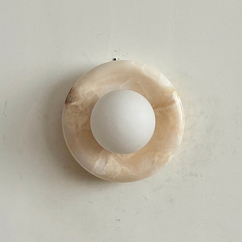 Aursilos Premium Nordic Art White Jade Glass Sconce Wall Lamp