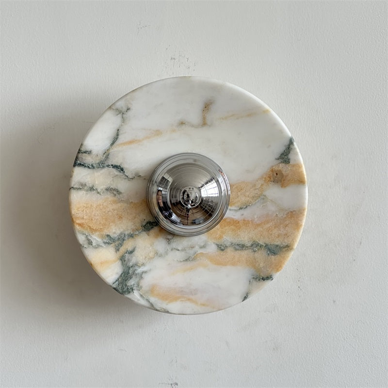 Alba Modern Minimalist Chrome Marble Wall Lamp