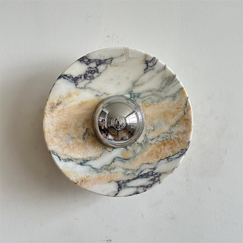 Alba Modern Minimalist Chrome Marble Wall Lamp