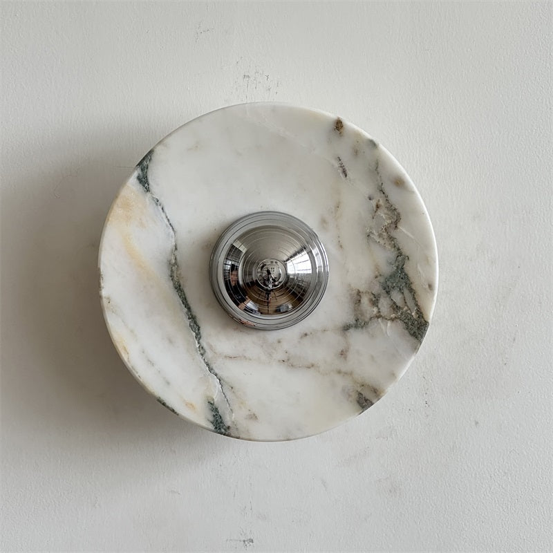 Alba Modern Minimalist Chrome Marble Wall Lamp