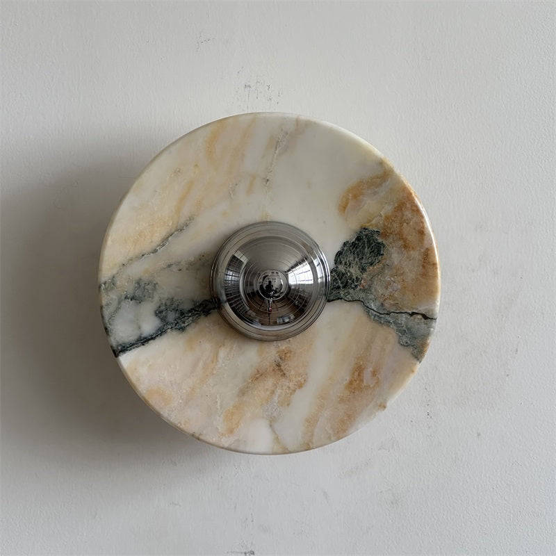 Alba Modern Minimalist Chrome Marble Wall Lamp
