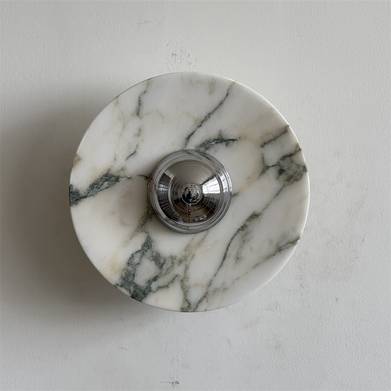 Alba Modern Minimalist Chrome Marble Wall Lamp