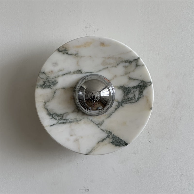 Alba Modern Minimalist Chrome Marble Wall Lamp