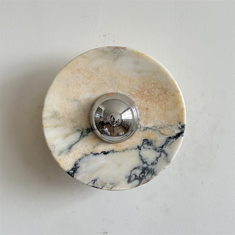 Alba Modern Minimalist Chrome Marble Wall Lamp