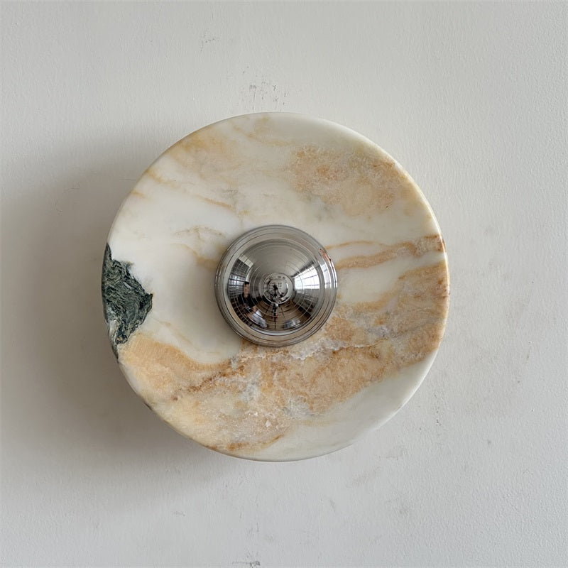 Alba Modern Minimalist Chrome Marble Wall Lamp