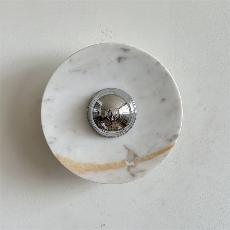 Alba Modern Minimalist Chrome Marble Wall Lamp