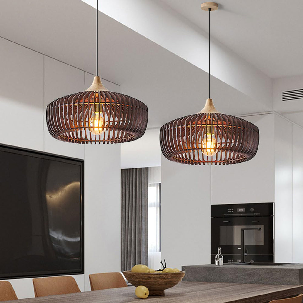 Muto Nordic Japanese Wood Pendant Light