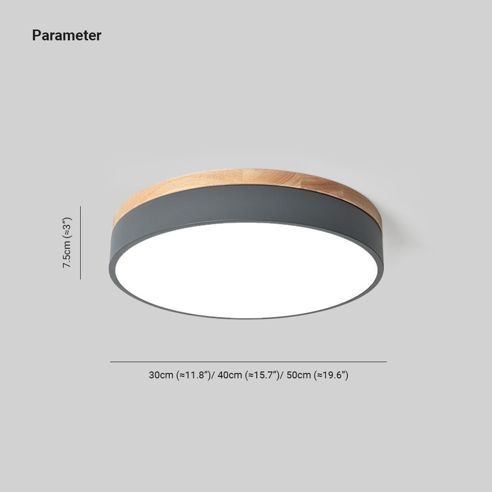 Valentina Nordic LED Round Flush Mount Ceiling Light - Neutral Decor