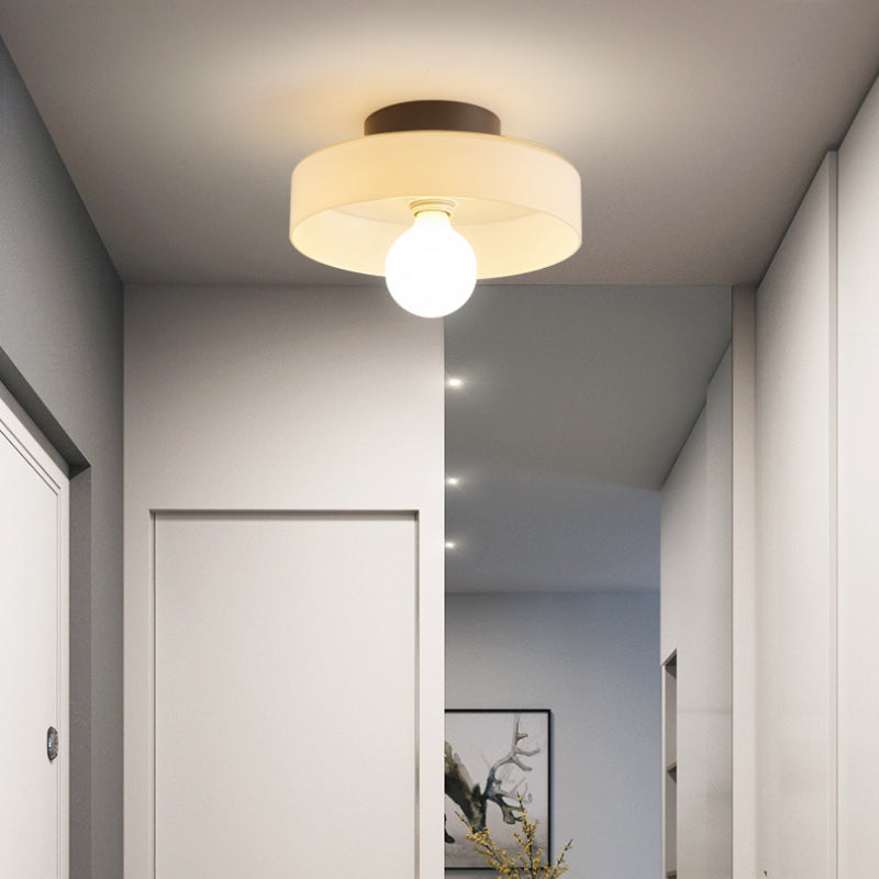 Valentina Modern Glass/ Flush Mount Ceiling Light 3 Colors Bedroom - Neutral Decor