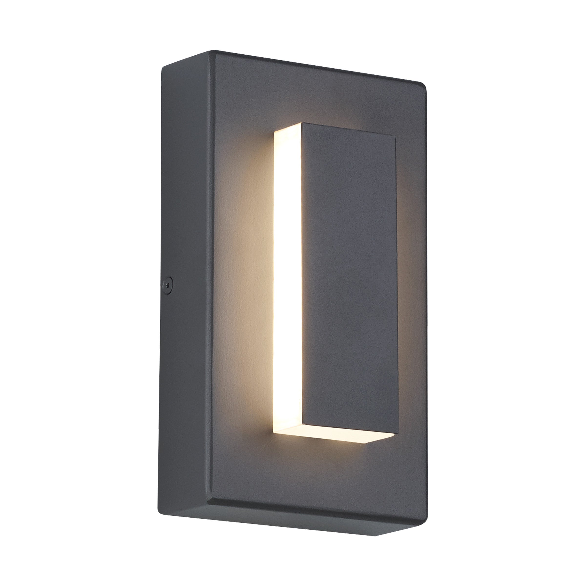 Arisha Modern Square Ring Outdoor Wall Lamp, Dark/Gray Bronze - Neutral Decor