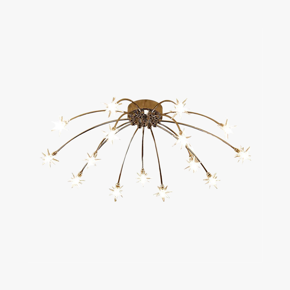 Arisha Art Deco Starry Glass Flush Mount Ceiling Light - Neutral Decor