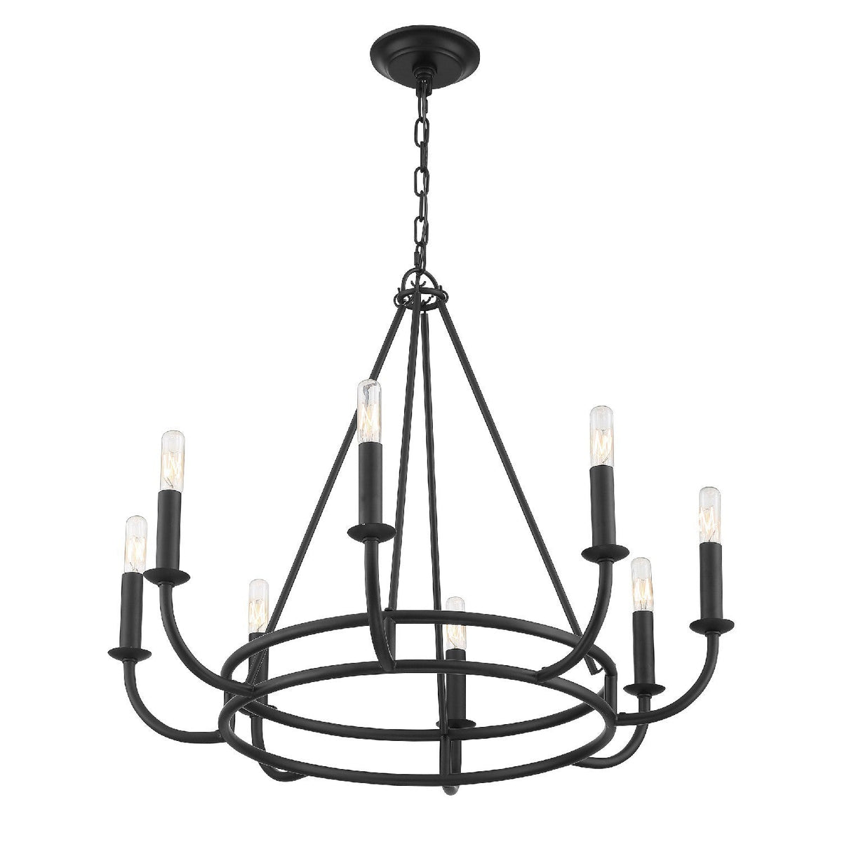 Xenuvyh Modern Minimalist Vintage Industrial Metal Chandelier