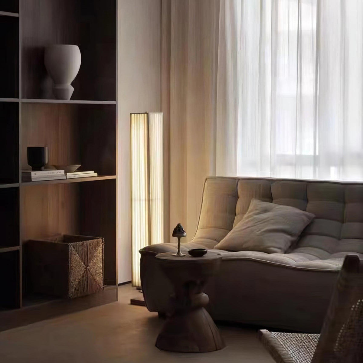 Vesolyre Japandi Fabric Floor Lamp
