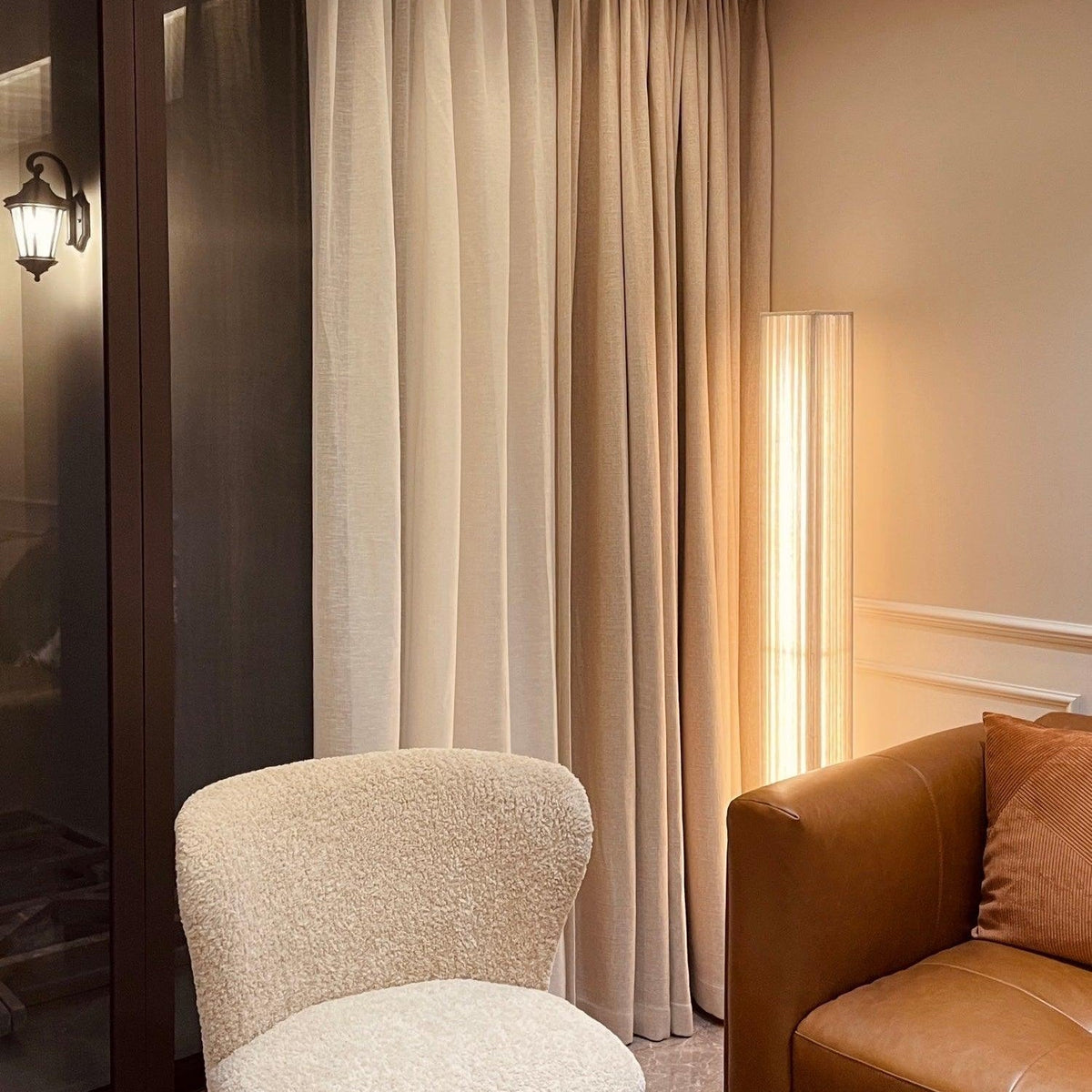 Vesolyre Japandi Fabric Floor Lamp