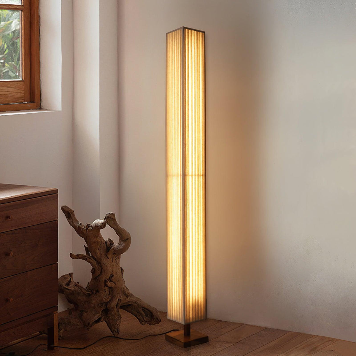 Vesolyre Japandi Fabric Floor Lamp