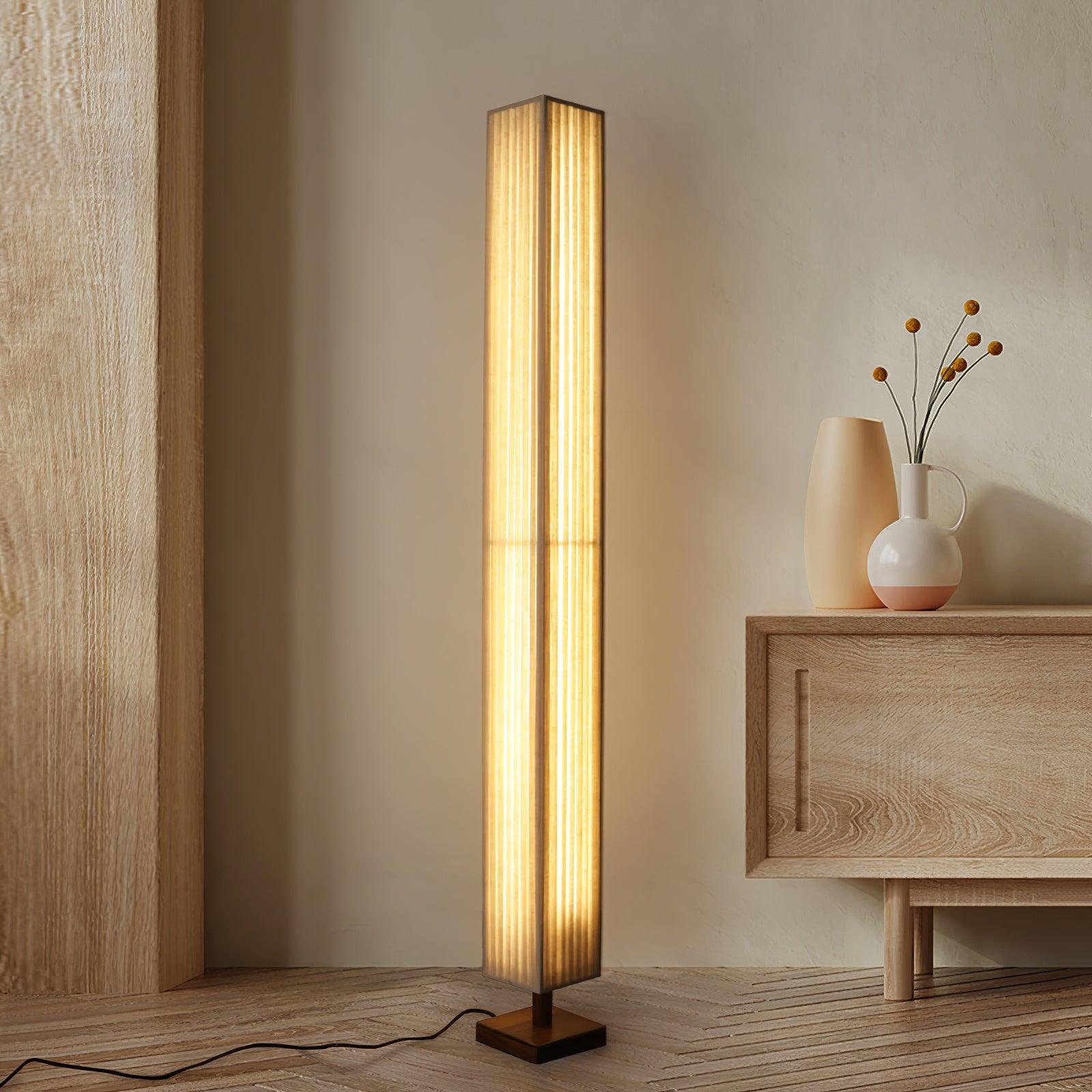 Vesolyre Japandi Fabric Floor Lamp