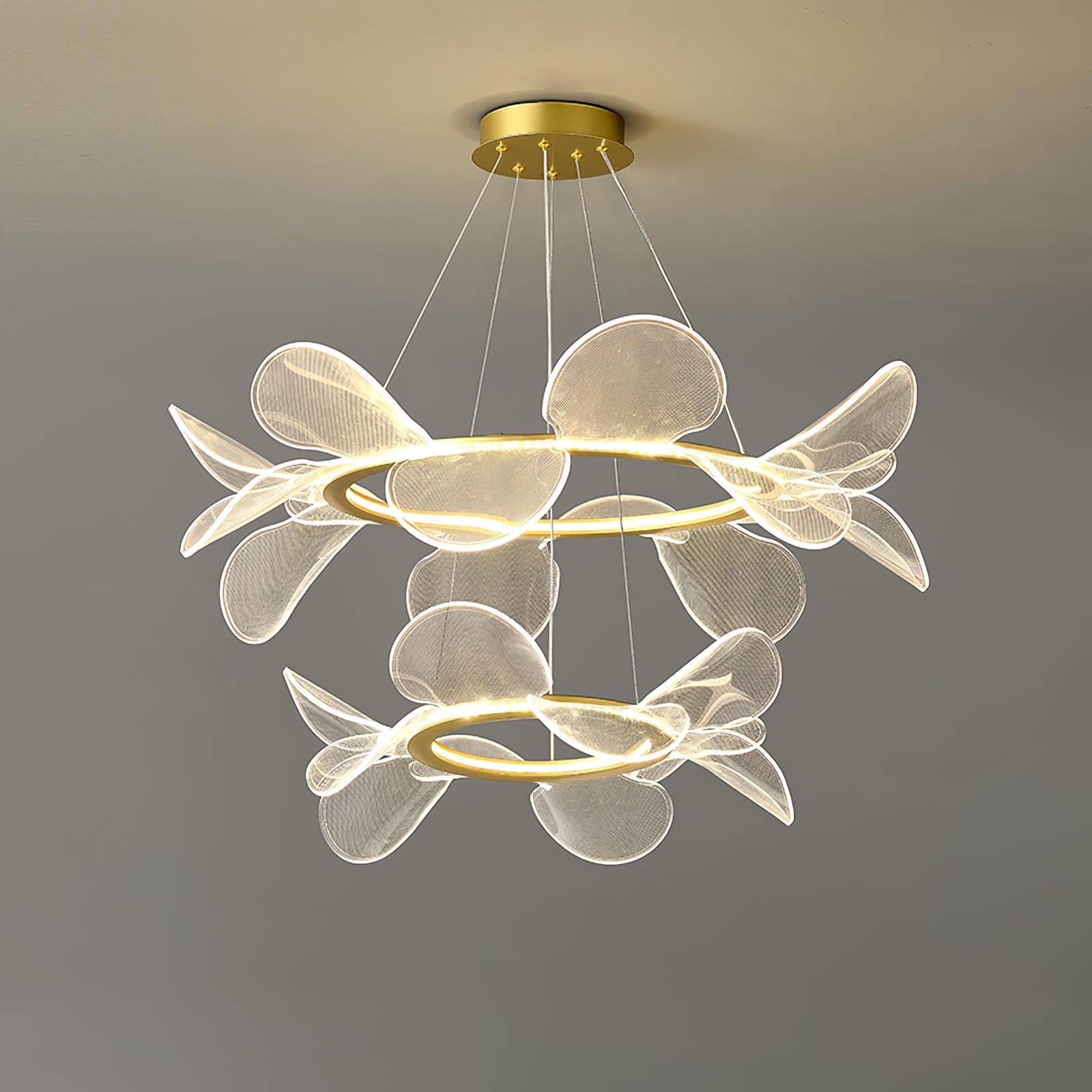 Celalira Chandelier Bain Flying Flowers Acrylic