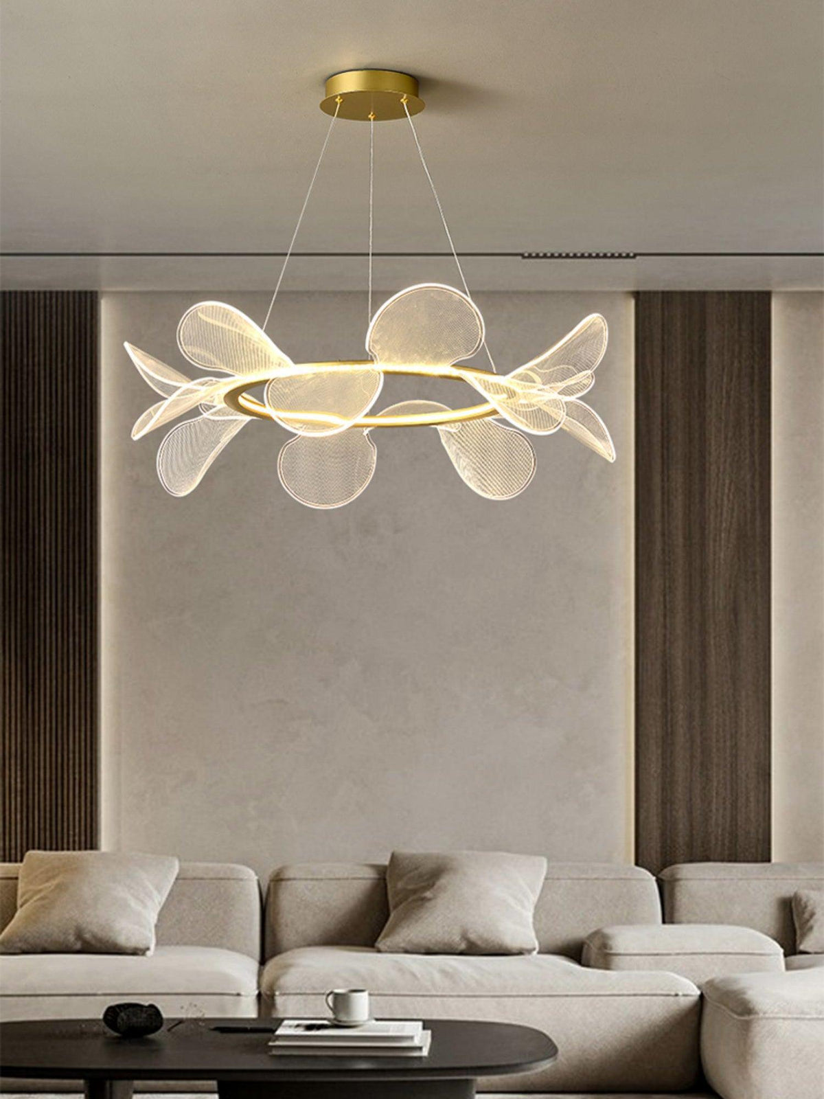 Celalira Chandelier Bain Flying Flowers Acrylic