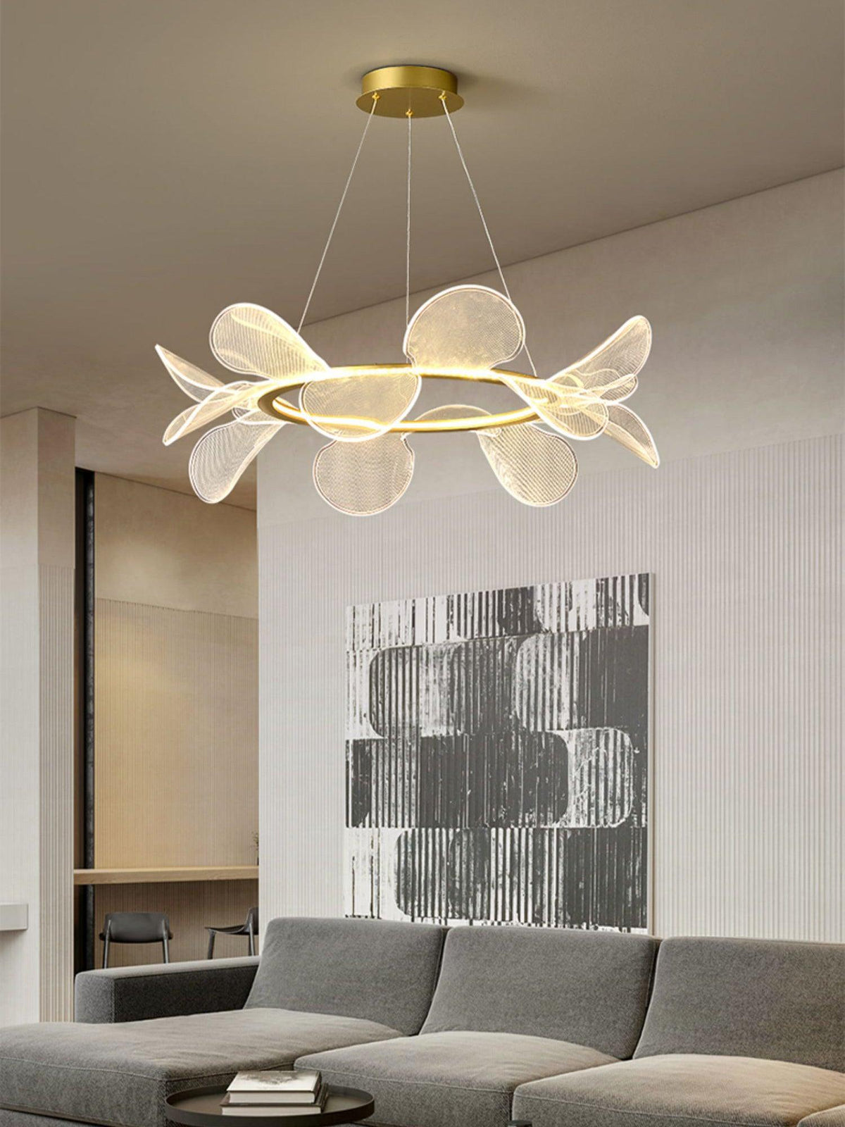 Celalira Chandelier Bain Flying Flowers Acrylic