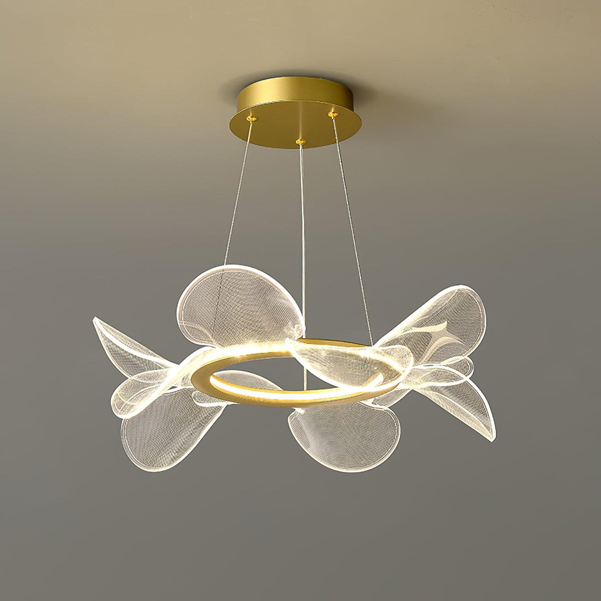 Celalira Chandelier Bain Flying Flowers Acrylic