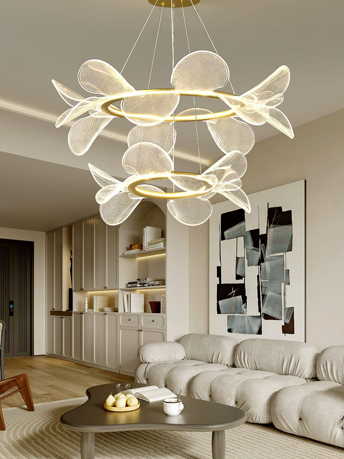 Celalira Chandelier Bain Flying Flowers Acrylic