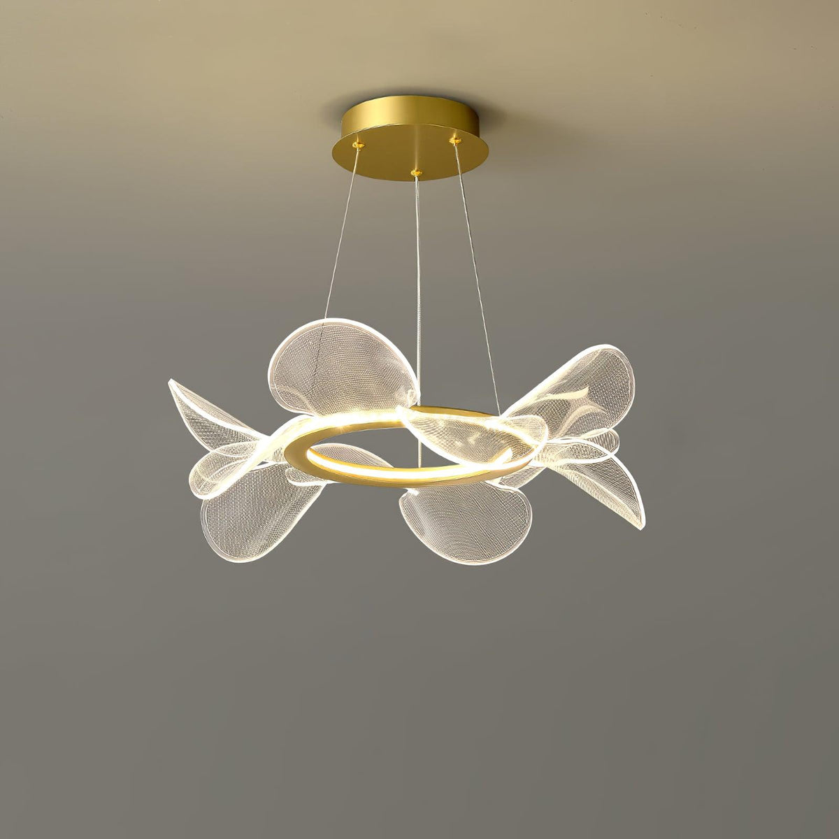 Celalira Chandelier Bain Flying Flowers Acrylic
