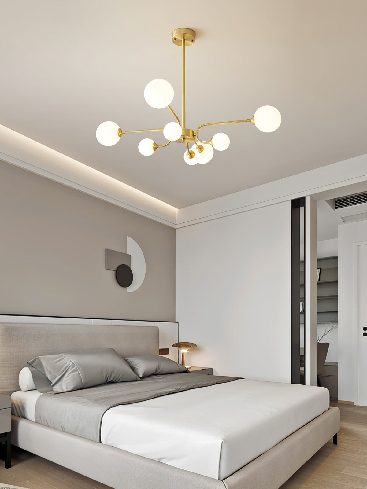 Wace Chandelier Globe Arm Modern