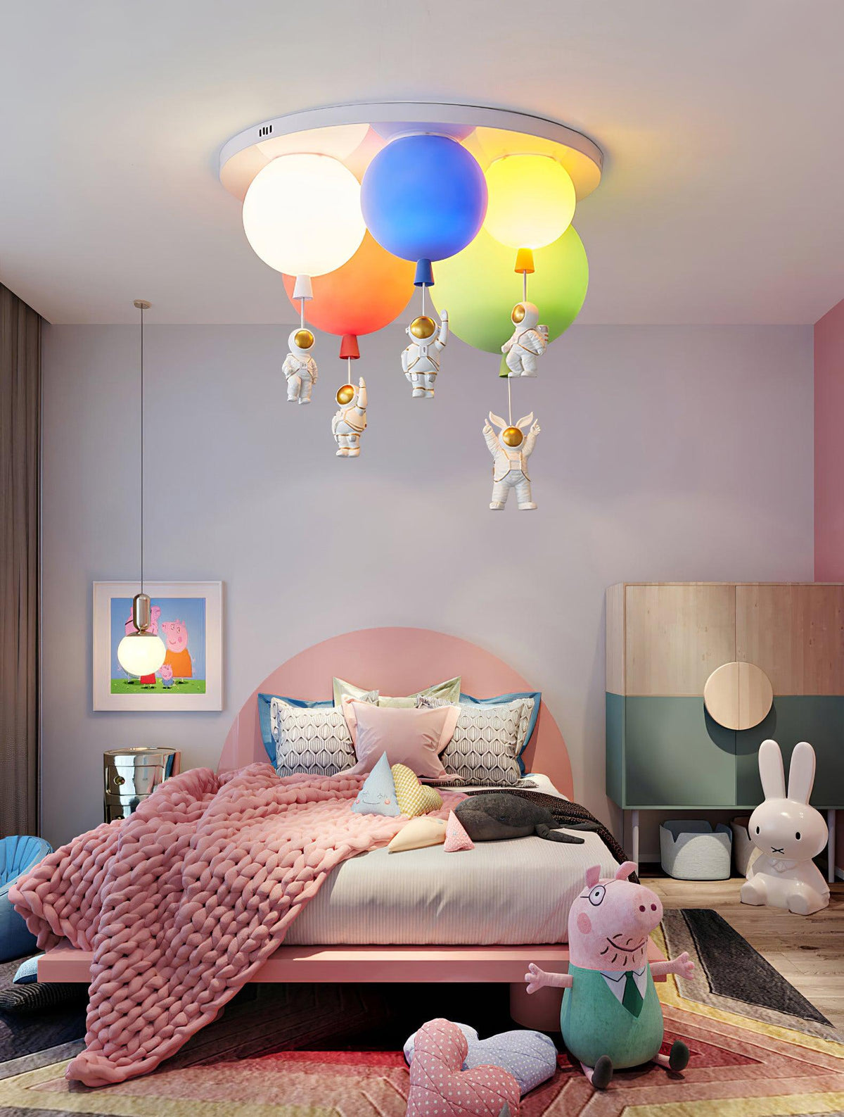 Gorvin Frosted Balloon Combination Ceiling Lamp