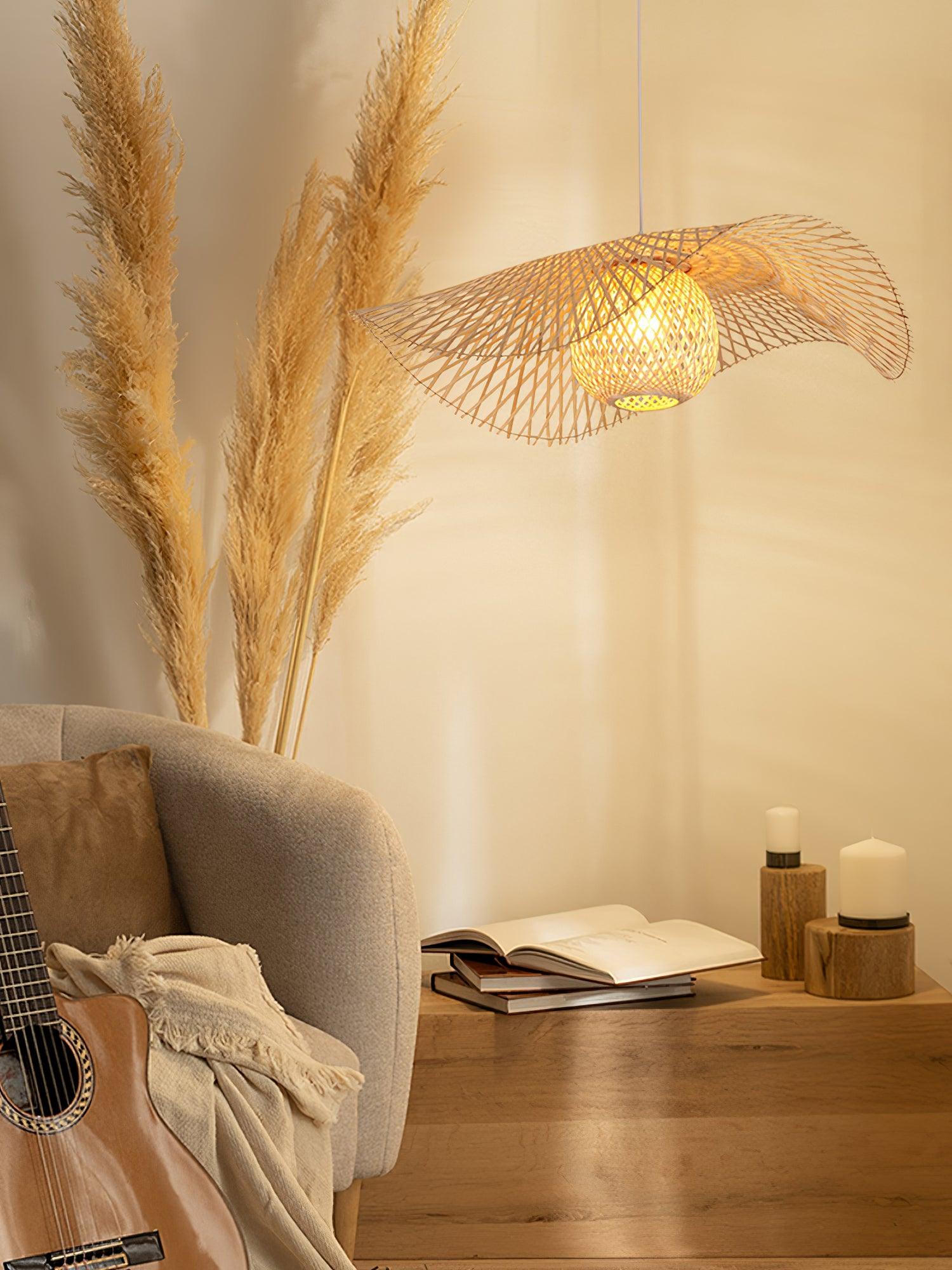 Twirl Bamboo Frame Pendant Lamp