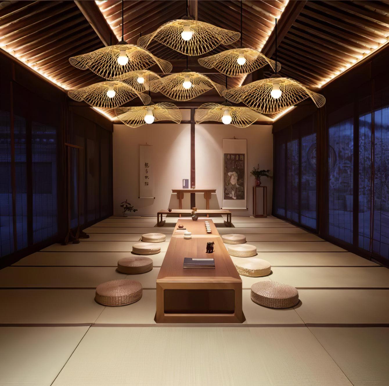 Twirl Bamboo Frame Pendant Lamp